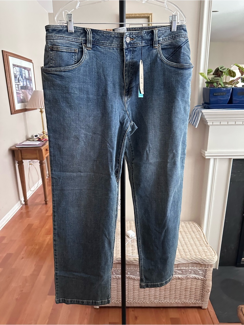 Prana Men's Straight-Leg Organic Cotton Blue Jeans